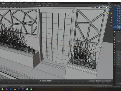 realistic modern swimming pool 3D model
