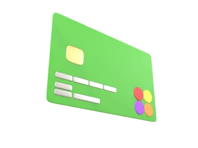 Cartoon Credit Card v2 004 Low-poly 3D model