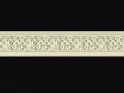 carved baguette 3D model 11