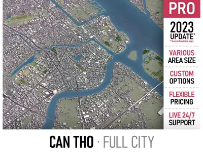 Can Tho Low-poly 3D model