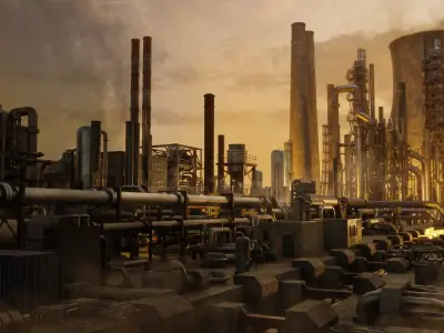 Industrial assets Low-poly 3D model