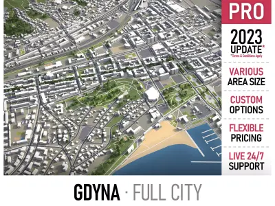 Gdynia  Low-poly 3D model