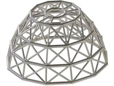 Premium Steel Dome Structure 3D print model
