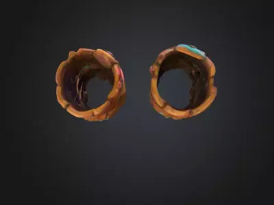 Ancient Tiki Totem beautiful wooden Low-poly 3D model