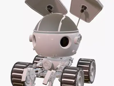 Sci-Fi Spherical Exploration Rover M1 3D model