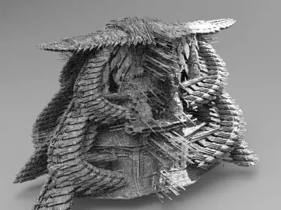 Fusion City Alien Bridge 2 3D model