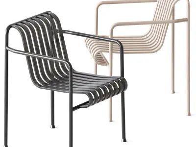Palissade Dining Armchair Olive by Hay 3D model