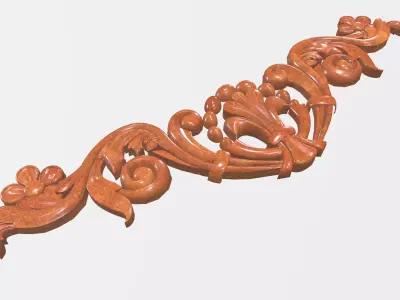 Furniture Pattern Rose - 006 Low-poly 3D model