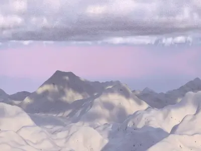 THE ALPS WINTER LANDSCAPE 2024 3D model