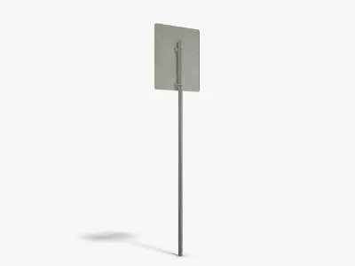No Exit Sign Low-poly 3D model