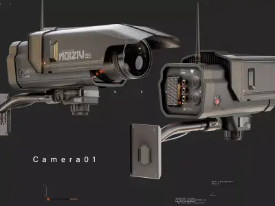 Sci-Fi CCTV Camera Pack Vol 2 3D model