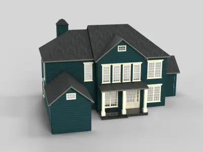 British House Design 20T3  Low-poly 3D model