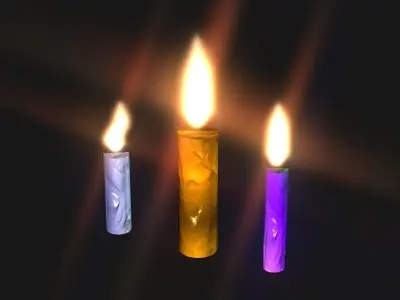 Little torch rigged Low-poly 3D model