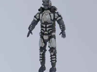 Scifi Soldier - Operator 001 Low-poly 3D model