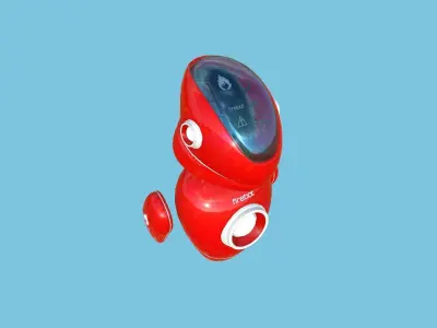 Flying Robot 09 Firebot Fire Fighter - Character SciFi Design Low-poly 3D model