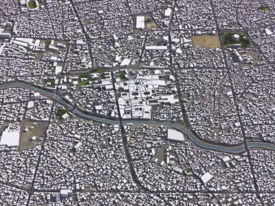 Tabriz - 3D City Model Low-poly 3D model