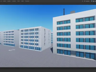 Low Poly Apartment Buildings Pack 1 Low-poly 3D model