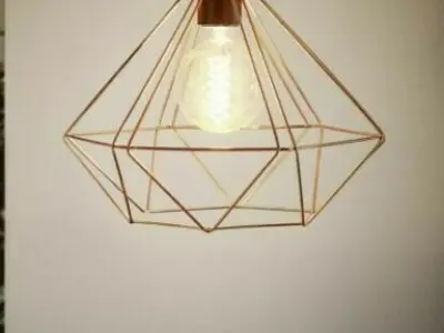 Tarbes 1 Light Ceiling Pendant Copper Eglo 3D model