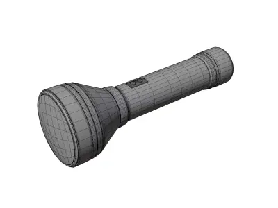 Realistic Flashlight 3D Model Game Ready  PBR Textures Low-poly 3D model