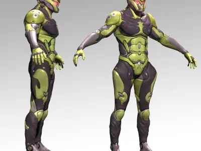 Arthur C humanoid in suit 3D model