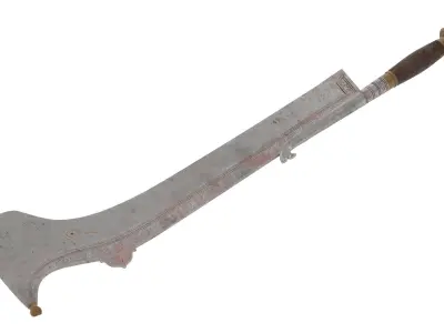 Ram dao Low-poly 3D model