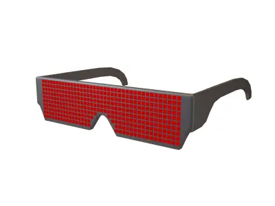 Future Technology Glasses v2 001 Low-poly 3D model