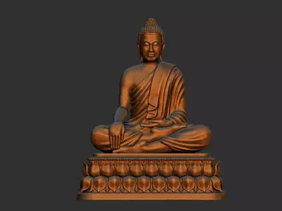 Asian Buddha statues for 3D printing Model 3D print model