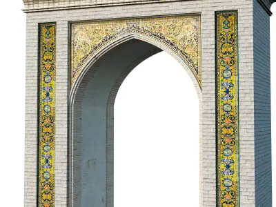 old islamic arabic  turkish arch set 144 Low-poly 3D model