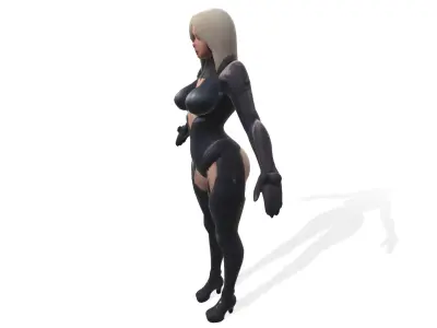 Shadowblade Sentinel the Female Scifi Warrior Low-poly 3D model