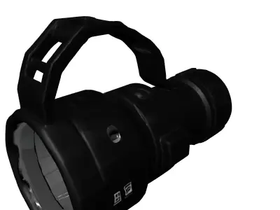 Tactical Flashlight Weapon Light Low-poly 3D model