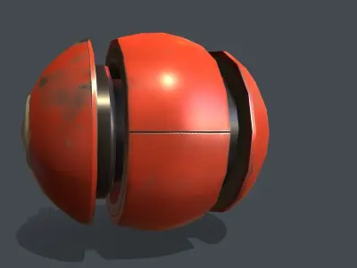 Sphere Drone Low-poly 3D model