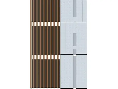 4 Storey Boarding House 9 Rooms with Parking  Skp  DWG  Low-poly 3D model