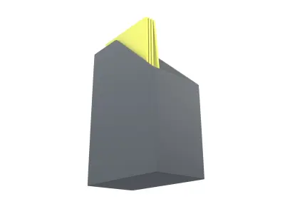 Office Stationery File Folder Icon v1 002 Low-poly 3D model