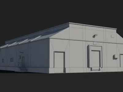 Factory x19 Low-poly 3D model