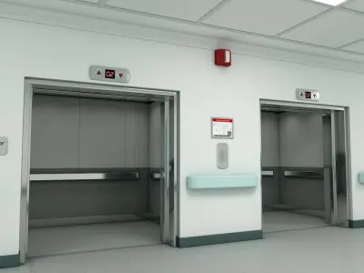 Elevator Lobby Scene MAX 3D model