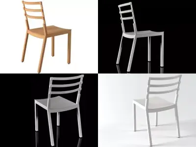 Spring four different chairs 3D model