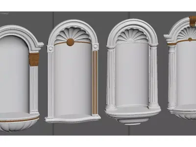 European-style niche 3D model