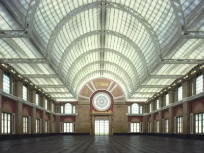 Large Empty Hall Of Railway Station 3D model