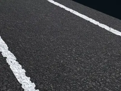 Highway Low-poly 3D model
