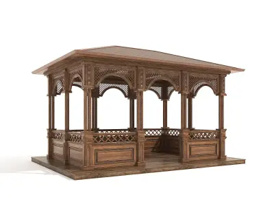 Wooden Gazebos 4 3D model