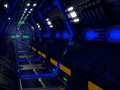 Sci Fi Corridor   3D model