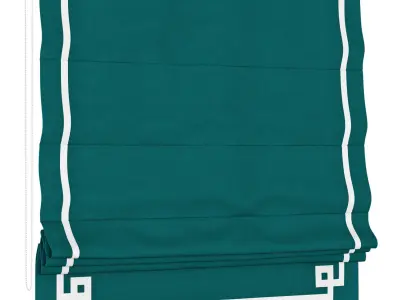 Roman Curtains 50 Loganova DARK BLUE GREEK KEY DESIGN 3D model