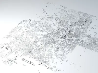 Atlanta Streets and Buildings 3D model