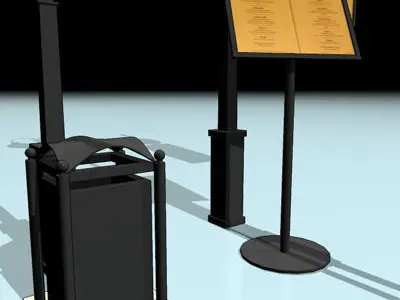 cafe restaurant tools 3D model