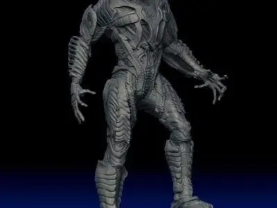 Lost in space robot posed and sliced 3D model