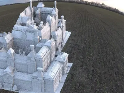 Block of housing apartments 3D model