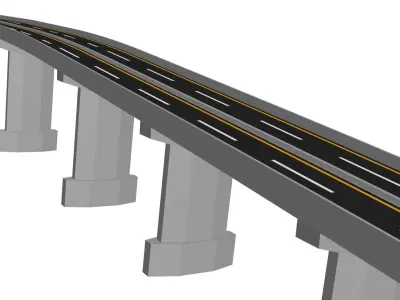 Concrete Bridge 3D model purchase