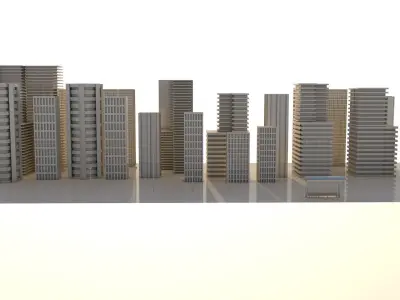 tower building mograph 3D model
