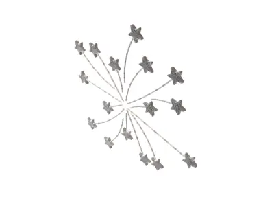 Fireworks Star Style Icon V1 005 Low-poly 3D model