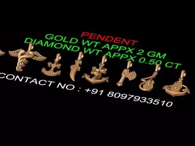 PENDENT pendant gold wpc diamond wpc 3D print model